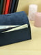Синий кожаный кошелек-клатч с закруткой | 6797770 | фото 3
