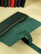 Зелений шкіряний гаманець-клатч із закруткою | 6797771 | фото 2