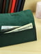 Зеленый кожаный кошелек-клатч с закруткой | 6797771 | фото 3