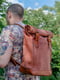 Шкіряний чоловічий рюкзак "Hankle H7" бурштинового кольору | 6797794 | фото 4
