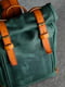 Шкіряний чоловічий рюкзак "Hankle H7" зелений | 6797798 | фото 2