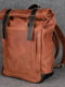 Шкіряний чоловічий рюкзак "Hankle H7" кавового кольору | 6797801 | фото 2