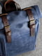 Шкіряний чоловічий рюкзак "Hankle H7" синій | 6797804 | фото 2