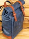 Шкіряний чоловічий рюкзак "Hankle H7" синій | 6797805 | фото 2