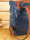 Шкіряний чоловічий рюкзак "Hankle H7" синій | 6797805 | фото 4