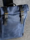Шкіряний чоловічий рюкзак "Hankle H7" синій | 6797806 | фото 2