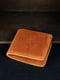 Шкіряний гаманець-портмоне коричневого кольору | 6797825 | фото 2