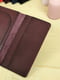 Кожаный кошелек-клатч бордового цвета | 6797831 | фото 2