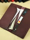 Шкіряний гаманець-клатч бордового кольору | 6797831 | фото 3