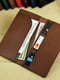 Кожаный кошелек-клатч коричневого цвета | 6797832 | фото 3