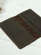 Шкіряний гаманець "Лонг Тревел" коричневого кольору | 6797849 | фото 2