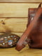 Шкіряний рюкзак "Hankle H1" вишневого кольору | 6797891 | фото 4