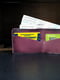 Шкіряний гаманець-портмоне кольору бордо | 6797911 | фото 3