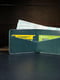 Шкіряний гаманець-портмоне зеленого кольору | 6797923 | фото 3
