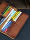 Кожаный кошелек-клатч на 12 карт коричневый | 6798020 | фото 4