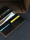 Шкіряний гаманець-клатч на 4 карти кольору кави | 6798054 | фото 3