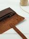 Кожаный коричневый кошелек-клатч с закруткой | 6798067 | фото 2