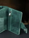 Зелений шкіряний гаманець-клатч "Нова" | 6798091 | фото 3