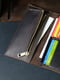 Шкіряний гаманець Berty шоколадного кольору (20 см) | 6798097 | фото 4