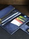 Кожаный синий кошелек Berty (18 см) | 6798102 | фото 4