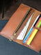 Шкіряний гаманець Berty коричневого кольору (20 см) | 6798105 | фото 4
