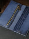 Шкіряний гаманець Berty синього кольору (20 см) | 6798107 | фото 3