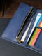 Шкіряний гаманець Berty синього кольору (20 см) | 6798107 | фото 4