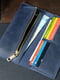 Синий кожаный кошелек Berty (20 см) | 6798110 | фото 4