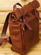 Шкіряний чоловічий рюкзак "Hankle H7" вишневого кольору | 6798125 | фото 2