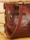 Шкіряний чоловічий рюкзак "Hankle H7" вишневого кольору | 6798125 | фото 3