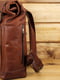 Шкіряний чоловічий рюкзак "Hankle H7" вишневого кольору | 6798126 | фото 2