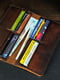 Вишневый кожаный кошелек-клатч на 12 карт | 6798253 | фото 2