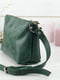 Шкіряна сумка "Літо" зеленого кольору | 6798288 | фото 3