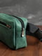 Шкіряна сумка через плече зеленого кольору | 6798299 | фото 2