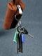 Шкіряна ключниця на блискавці коньячного кольору | 6798313 | фото 3
