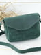 Шкіряна сумка "Лілу" зеленого кольору | 6798405 | фото 2