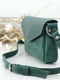 Шкіряна сумка "Лілу" зеленого кольору | 6798405 | фото 4