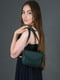 Шкіряна сумка "Лілу" зеленого кольору | 6798422 | фото 2