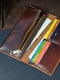 Шкіряний гаманець Berty вишневого кольору (20 см) | 6798429 | фото 4