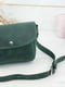 Шкіряна сумка "Мія" зеленого кольору | 6798438 | фото 2