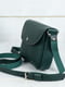 Шкіряна сумка "Мія" зеленого кольору | 6798462 | фото 4