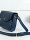 Шкіряна сумка "Мія" синього кольору | 6798463 | фото 4
