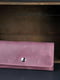 Шкіряний гаманець на 12 карт фіолетового кольору | 6798496