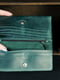 Кожаный кошелек на 12 карт зеленый | 6798497 | фото 5