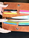 Шкіряний гаманець на 12 карт коричневого кольору | 6798498 | фото 2