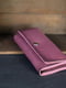 Шкіряний гаманець на 12 карт фіолетового кольору | 6798507 | фото 2