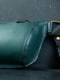 Шкіряна сумка на пояс зеленого кольору | 6798516 | фото 2