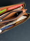 Кожаный кошелек-клатч коньячного цвета на круговой молнии | 6798536 | фото 3