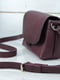 Шкіряна сумка "Італійка" бордового кольору | 6798565 | фото 4