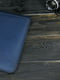 Шкіряний синій чохол для MacBook | 6798638 | фото 3